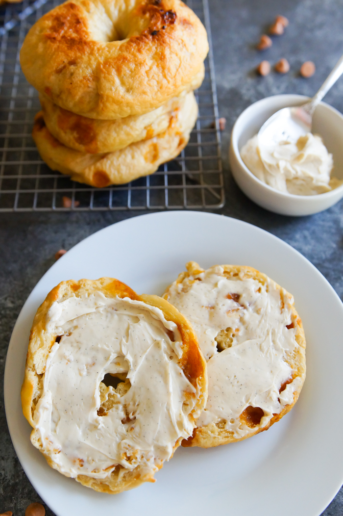 Butterscotch Bagels Bake at 350°
