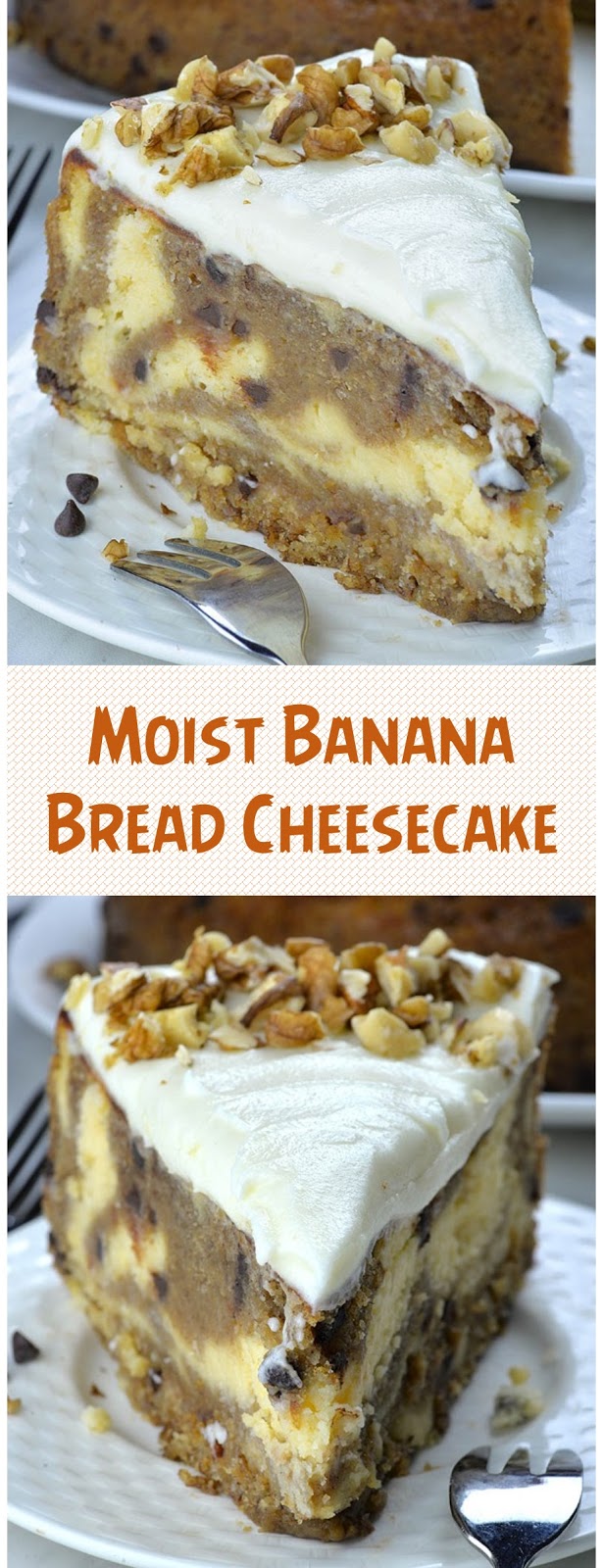Moist Banana Bread Cheesecake