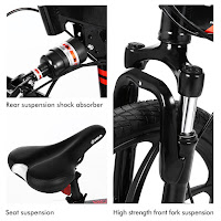 Front & rear suspension on Ancheer 2018 20" Folding E-Bike