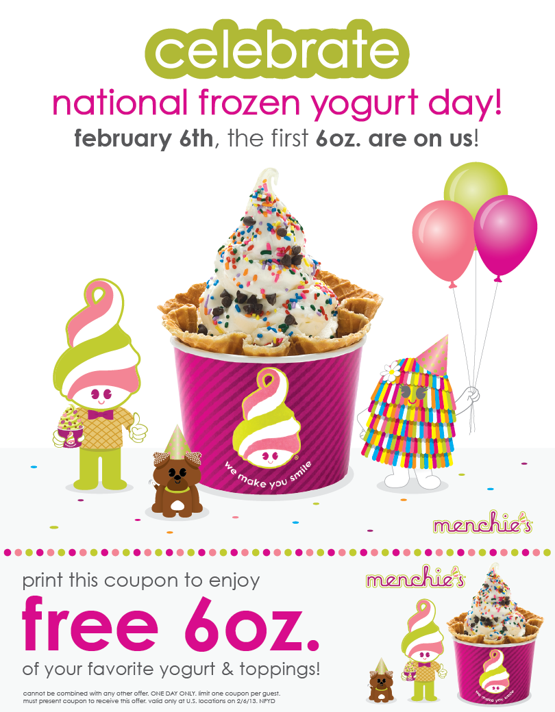 durhamonthecheap: National Frozen Yogurt Day is coming up - Coupon for free Menchies yogurt!