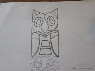 Owl on a Pacific Northwest Totem Pole - Blogging Through the Alphabet on Homeschool Coffee Break @ kympossibleblog.blogspot.com