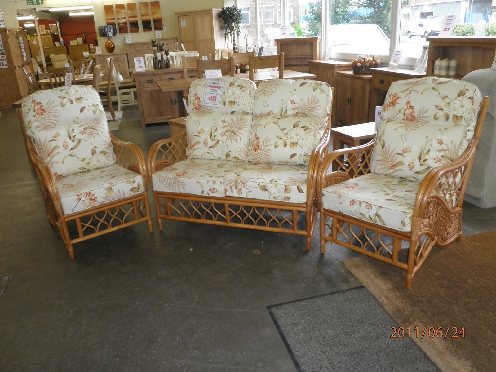 to Homewood Desser Cane Furniture Displays arrive at The Homewood Showroom