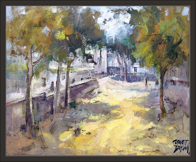 VILASSAR DE MAR-PINTURA-RIERA-BARCELONA-CATALUNYA-PINTURES-PAISATGES-PREMIS-PINTOR-ERNEST DESCALS-