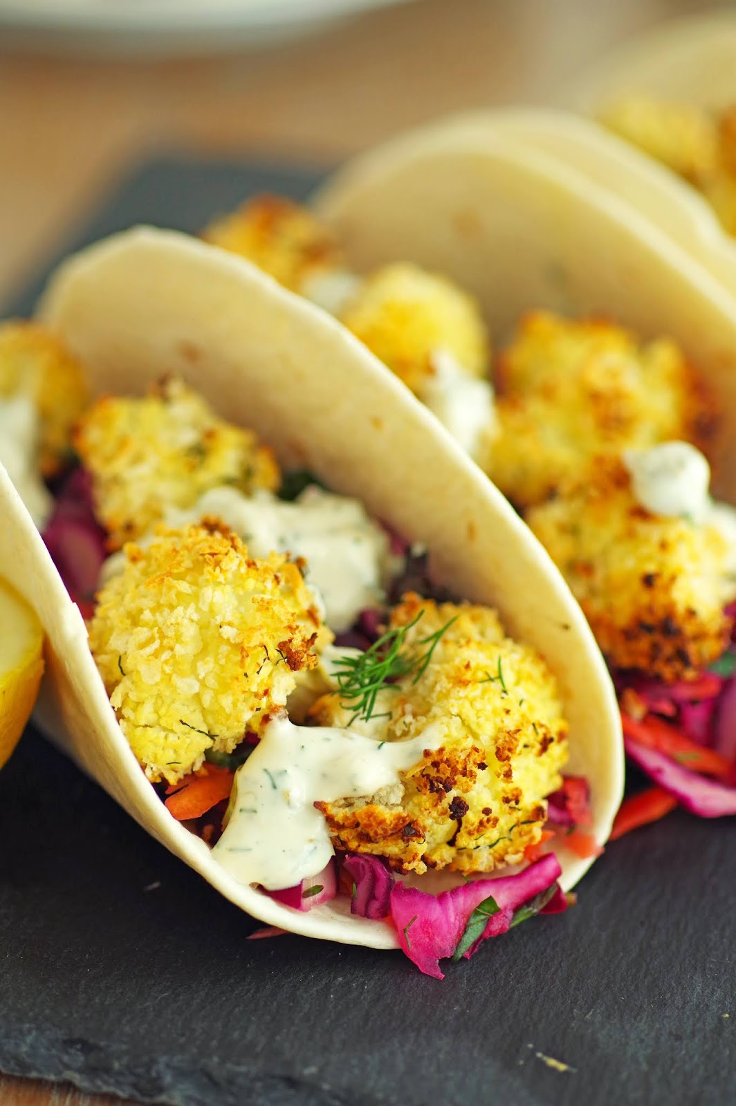Cauli Scampi Tacos Euphoric Vegan