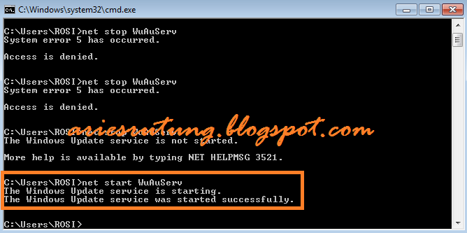 Typing net helpmsg 3521. Наберите net helpmsg 3521.