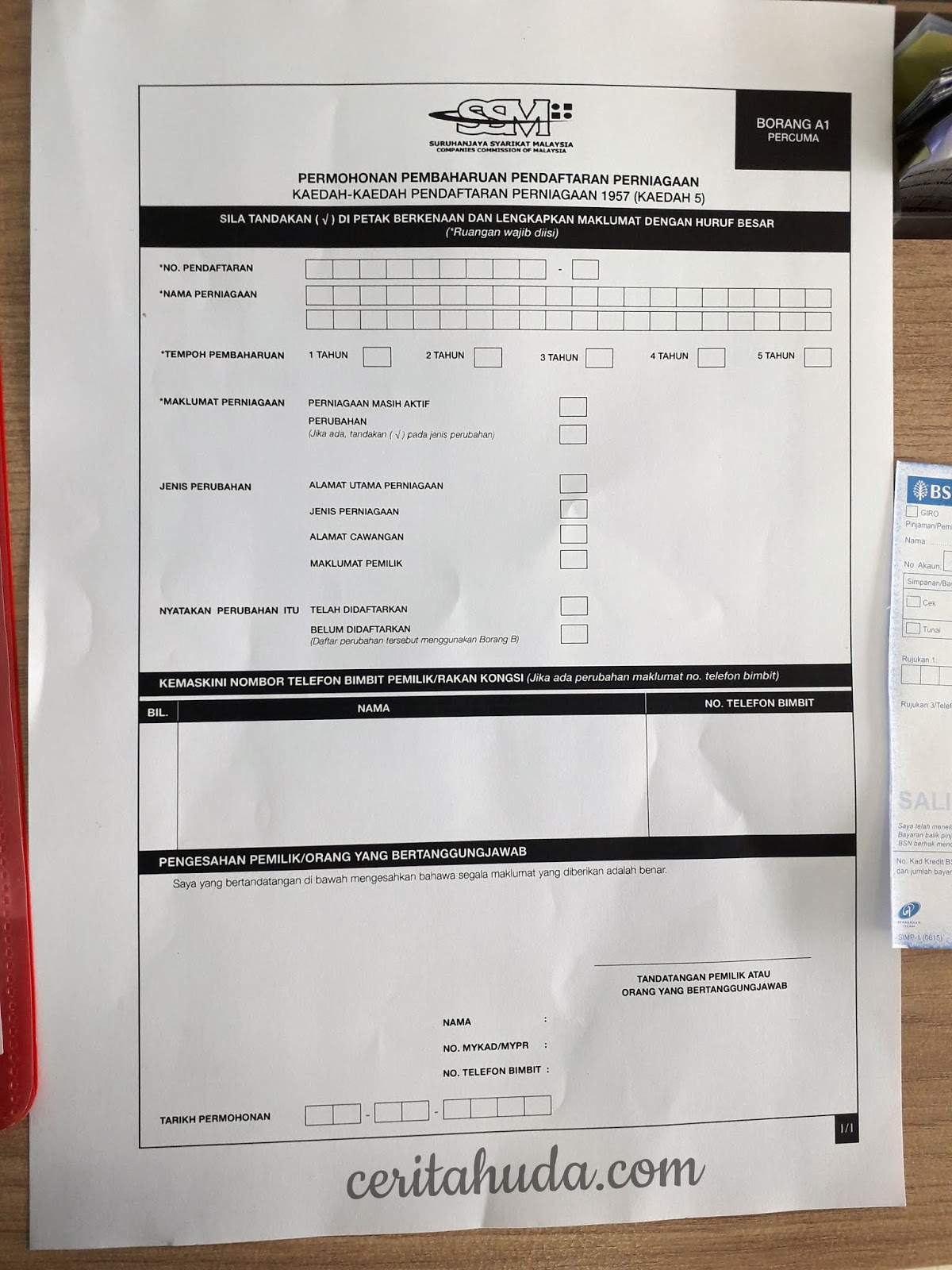 Mudah Yer Renew Sijil Perniagaan Ssm Di Cawangan Bsn Cerita Huda By Huda Halid