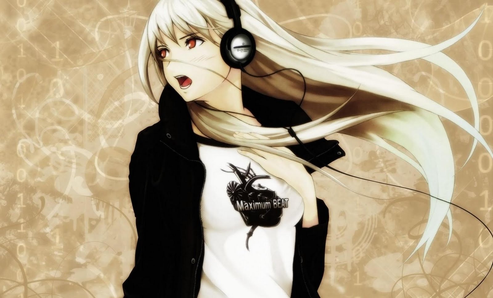 Anime Girl Blonde Headphones Hd Wallpaper Wallpaper Full Hd Wallpapers And Widescreen Wallpapers