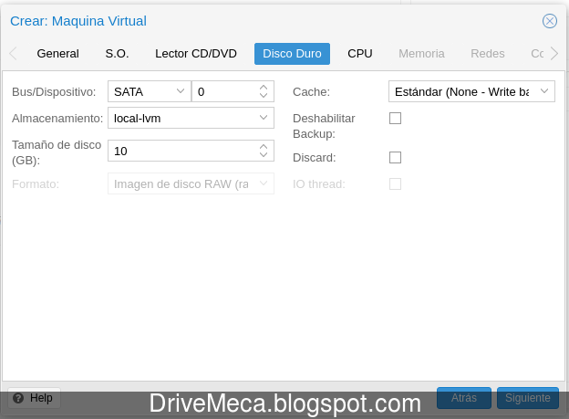 Creando maquina KVM en Proxmox VE Creando maquina KVM en Proxmox VE