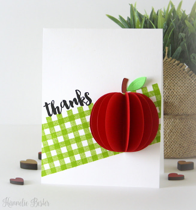 Thank you card with 3D apple