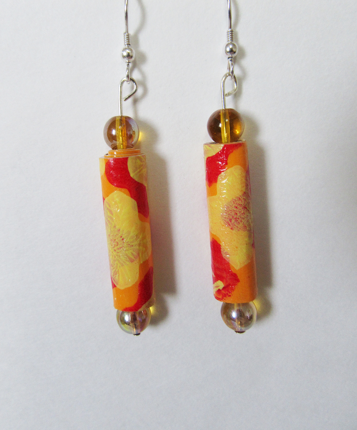 Printing with Gelli Arts® Wearable Art Paper Beads made from Gelli