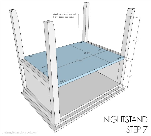 That's My Letter DIY Nightstand with PullOut Ledge (free plans)