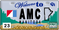 AMC Manitoba license plate