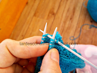 diy, tutorial, paso a paso, handmade, craft, lana, tricotar, calceta, 2 agujas