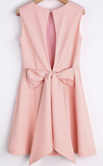 http://fr.sheinside.com/Pink-Round-Neck-Sleeveless-Back-Bow-Dress-p-164064-cat-1727.html