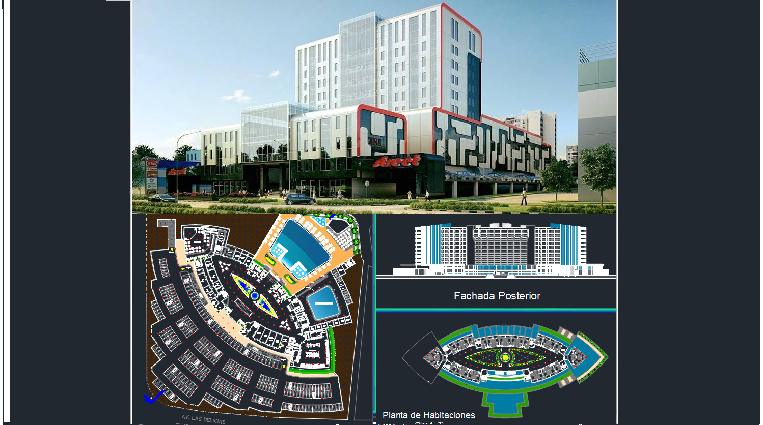 مجموعة متميزة من مخططات مشاريع فنادق اوتوكاد مجلتك المعمارية