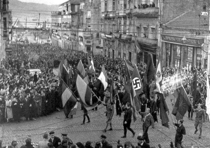 Desfile en Vigo. 1939