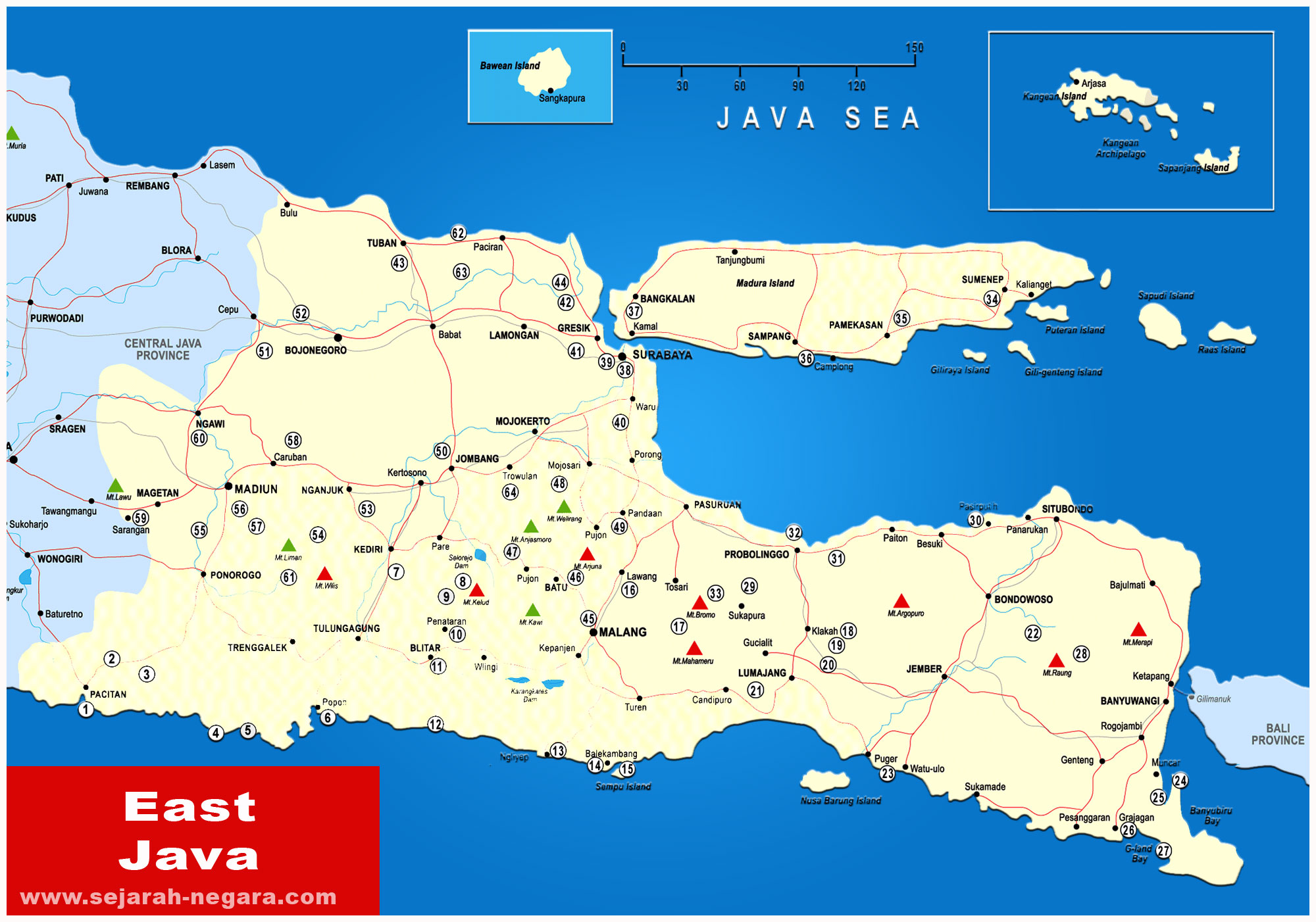 East Java Map High Resolution