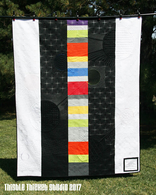 Molecules of Moda: Bella Solids Quilt Designed & Made By Thistle Thicket Studio. www.thistlethicketstudio.com
