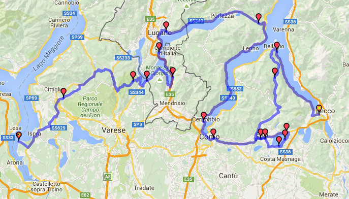 Circuit Lacs Italiens Et Dolomites En Moto