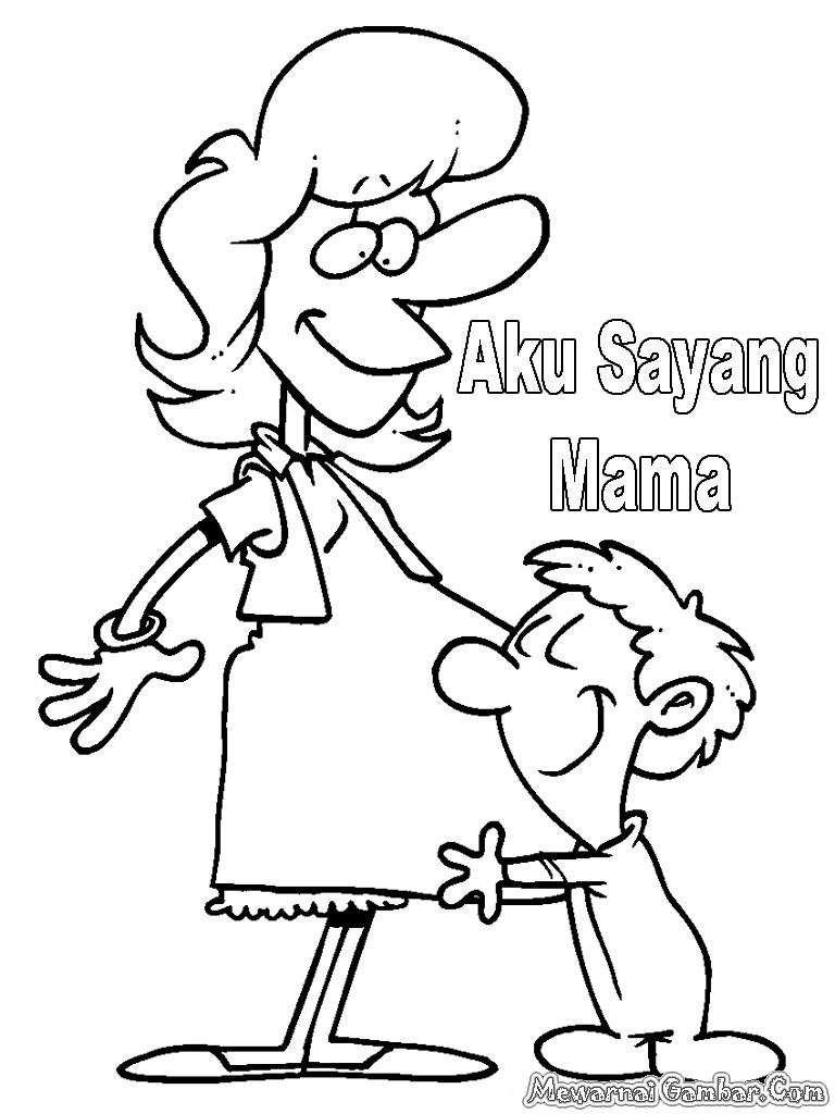 Mewarnai Gambar Hari Ibu Indonesia Mewarnai Gambar