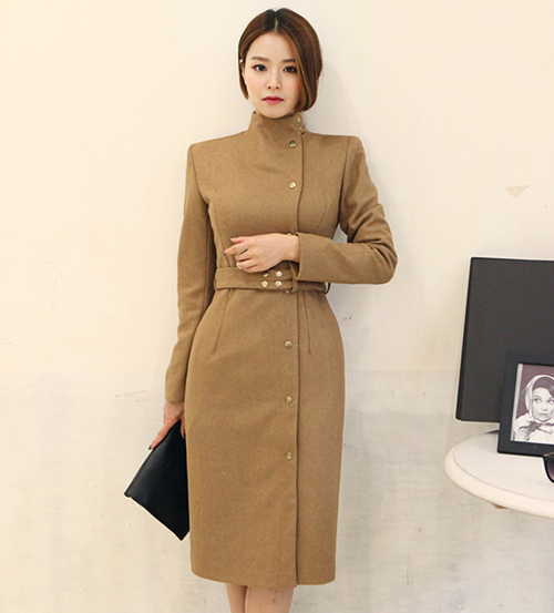 [Dabagirl] Mandarin Collar Slim Ladies Coat | KSTYLICK - Latest Korean ...
