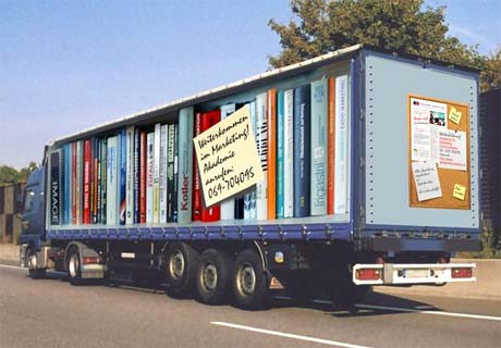 fotos de camiones curiosas publicidad anuncios estanterías libros