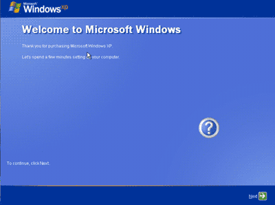 Proses akhir install windows XP