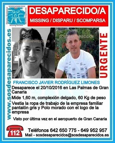 Joven desaparecido, Las Palmas de Gran Canaria, Javier Rodríguez Joven desaparecido, Las Palmas de Gran Canaria, Javier Rodríguez
