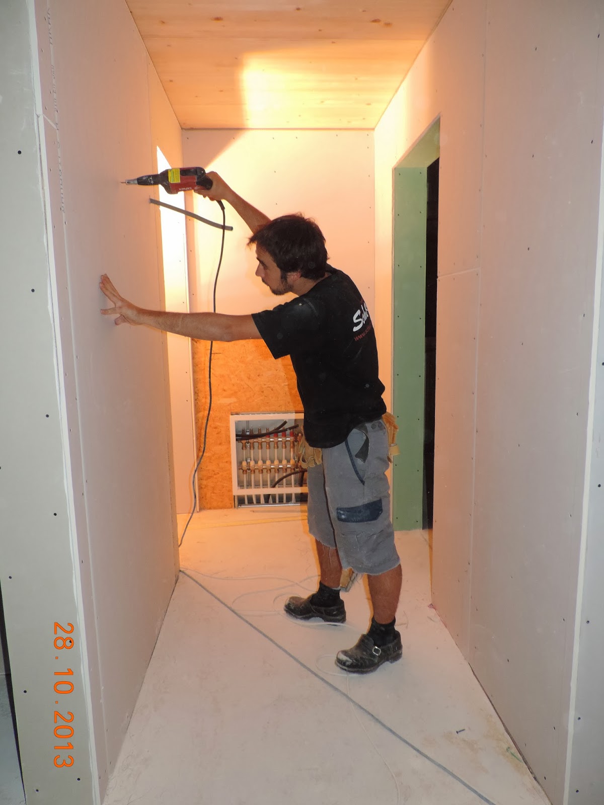 Hausbau Tagebuch von Kathrin und Kraxi: Gips, Gips, Gips...