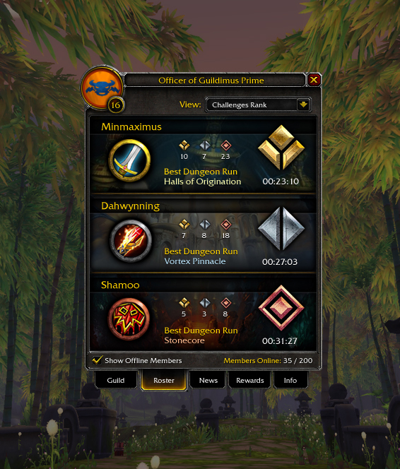 Mists of Pandaria Dungeon Challenges WoW Líder World of WarCraft