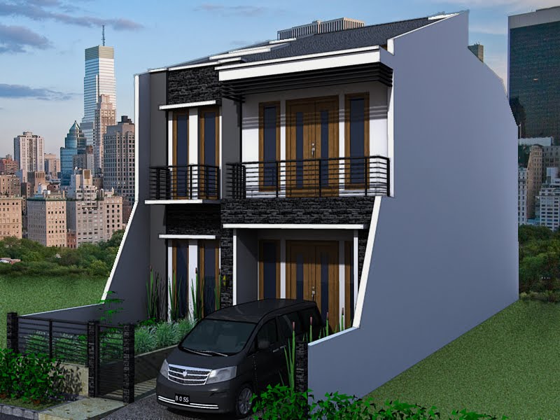 99+ Contoh Gambar Desain Rumah Minimalis Tampak Depan dan Samping 1 2