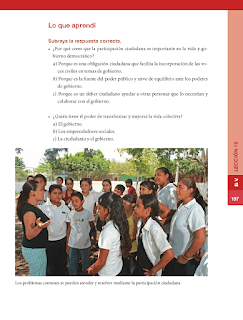 Participación ciudadana como sustento del poder público - Formación Cívica y Ética Bloque 5to 2014-2015