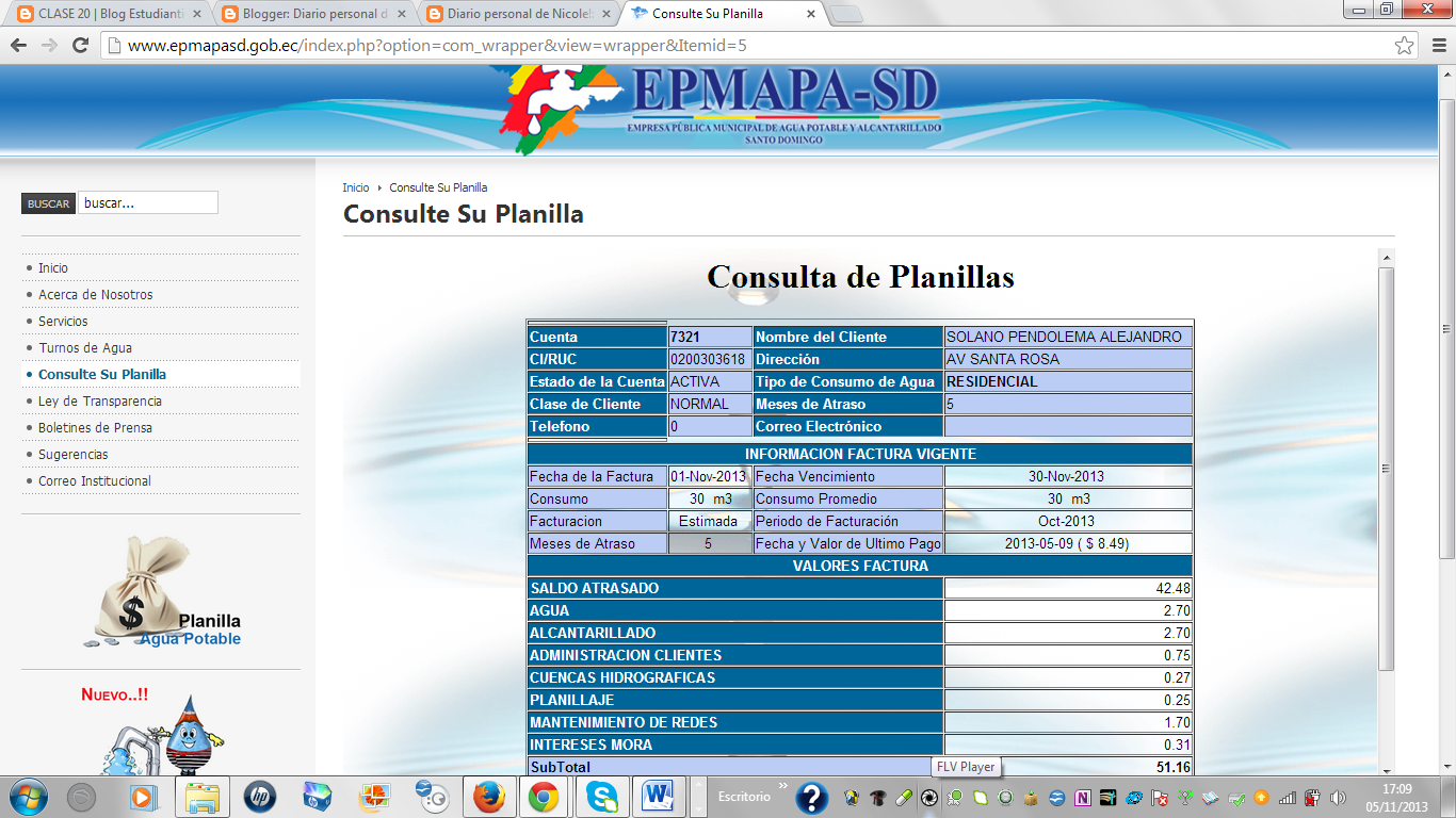 Diario personal de Nicole!: PLANILLAS DE AGUA: Pasos para consultar