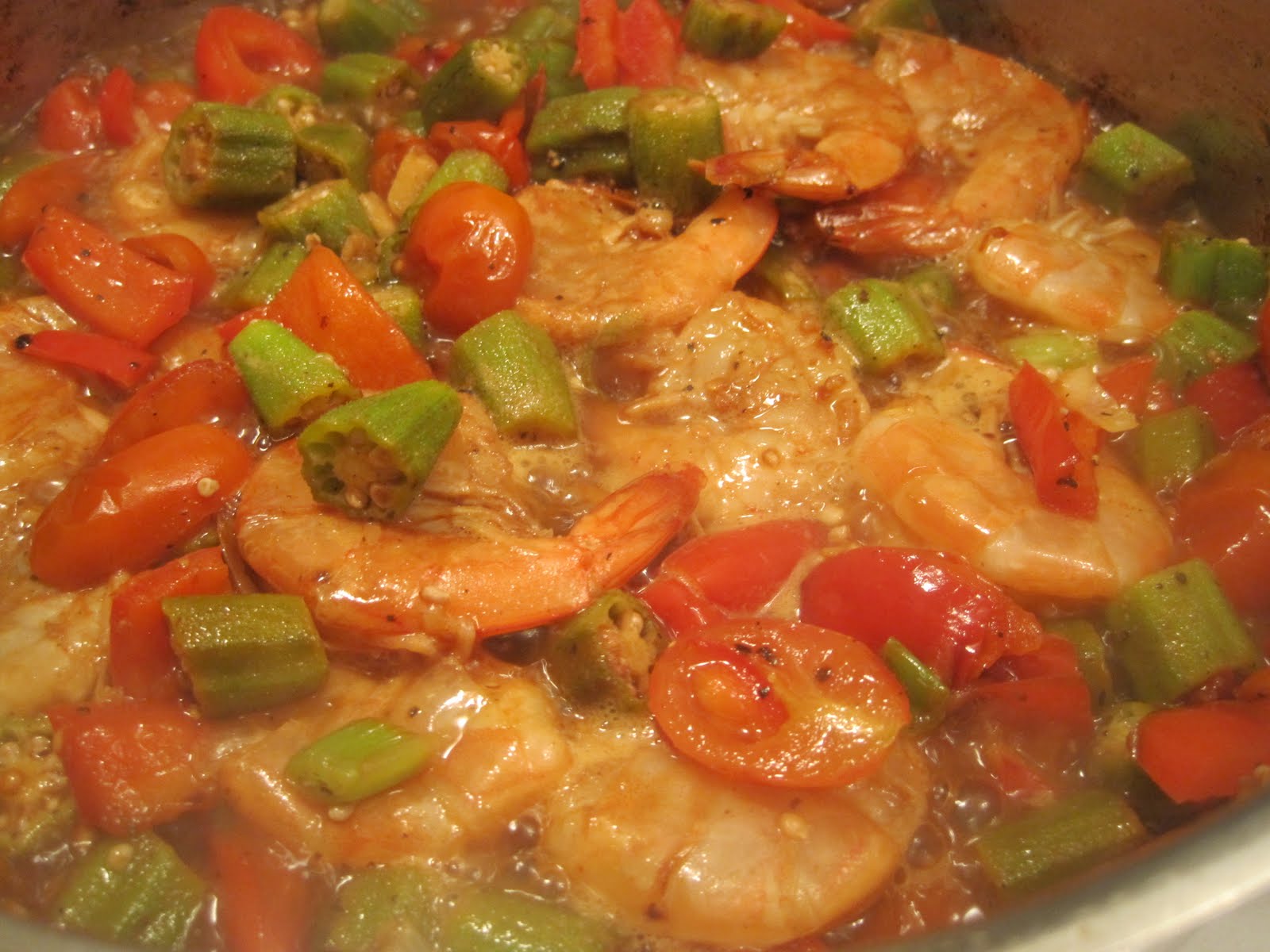 Corcoran Street Kitchen Shrimp and Grits with Okra