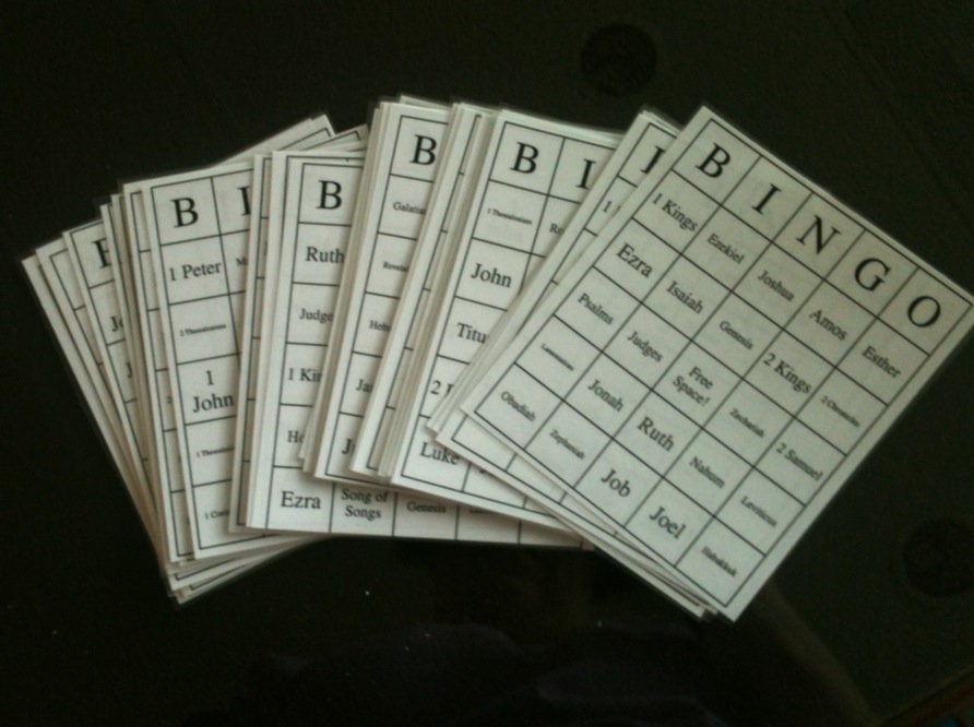 Christian Education Potpourri Books of the Bible Bingo