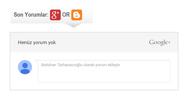 Blogger Yorumlara Google+ Yorumları İlave Etmek Blogger Yorumlara Google+ Yorumları İlave Etmek