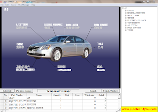 Chery spare parts catalogue