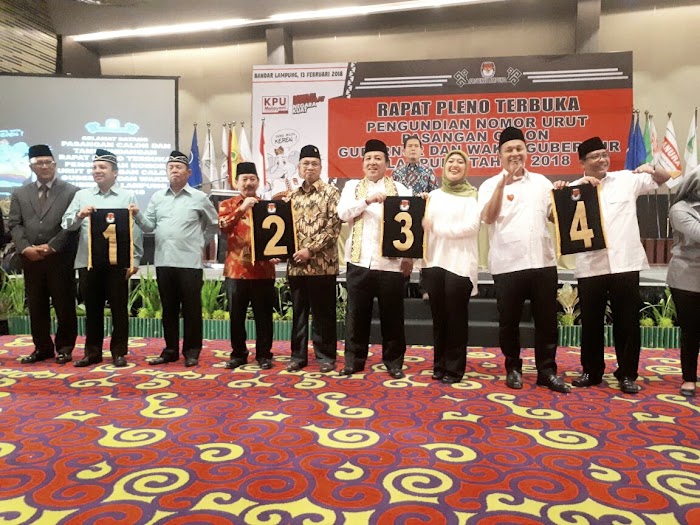 Nomor 3 Angka Keberuntungan Bagi Arinal- Nunik Dan Rakayat Lampung