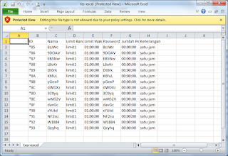 Hasil Eksport Excel User Hotspot