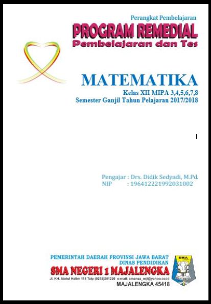 Edukasi Dan Fiksi Contoh Minimal Program Remedial