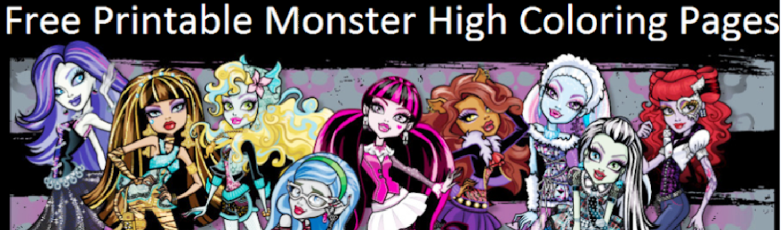  Free Printable Monster High Coloring Pages 