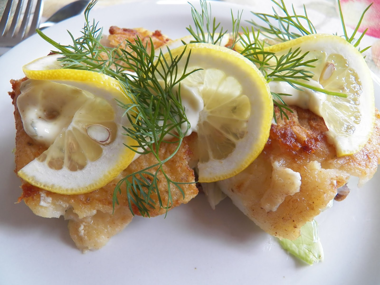 Fiskefilet med Remoulade (Fish Filet with Remoulade) for FishFridayFoodies Sid's Sea Palm Cooking