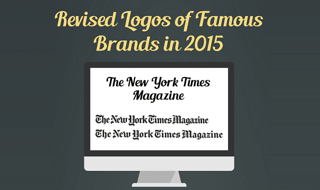 Revised logos of famous brands in 2015