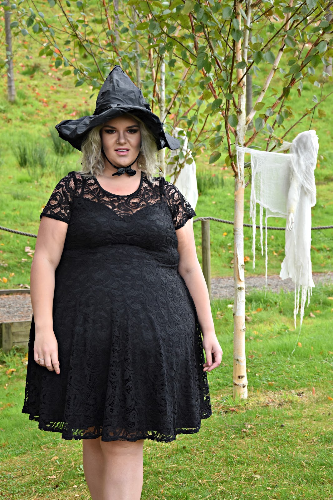 Why The LBD Is A Wardrobe Essential: Feat. A Plus Size Black Lace Dress from Yours Clothing at The Alnwick Garden