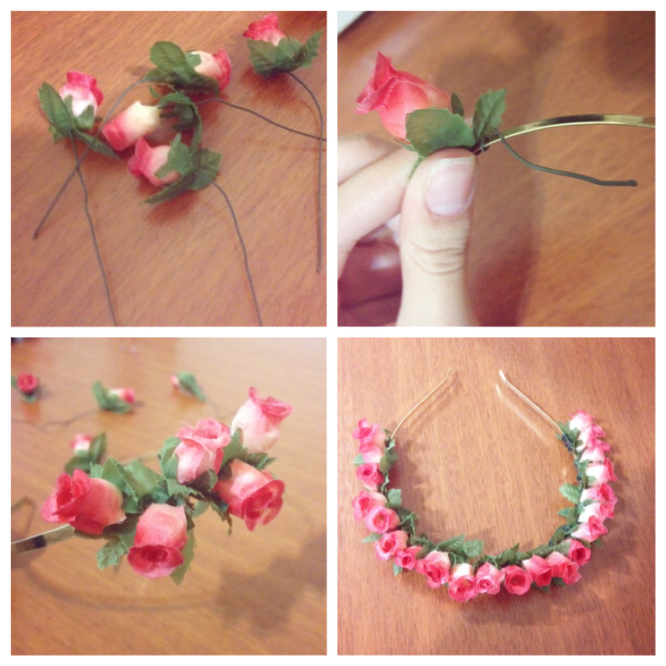 Bia B. Como fazer tiara de flores!
