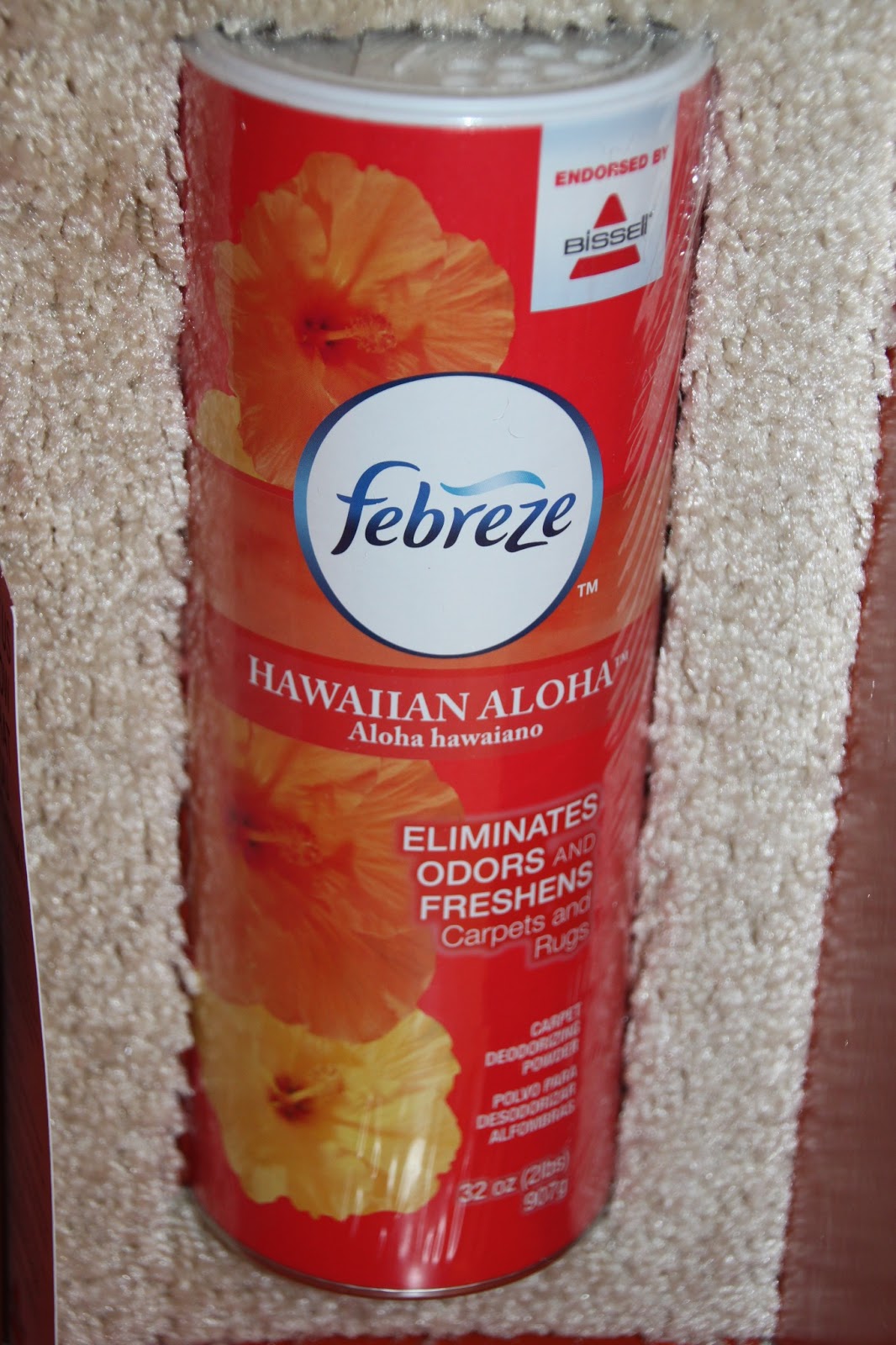 Susan's Disney Family Bissel Febreze Hawaiian Aloha carpet deodorizer.