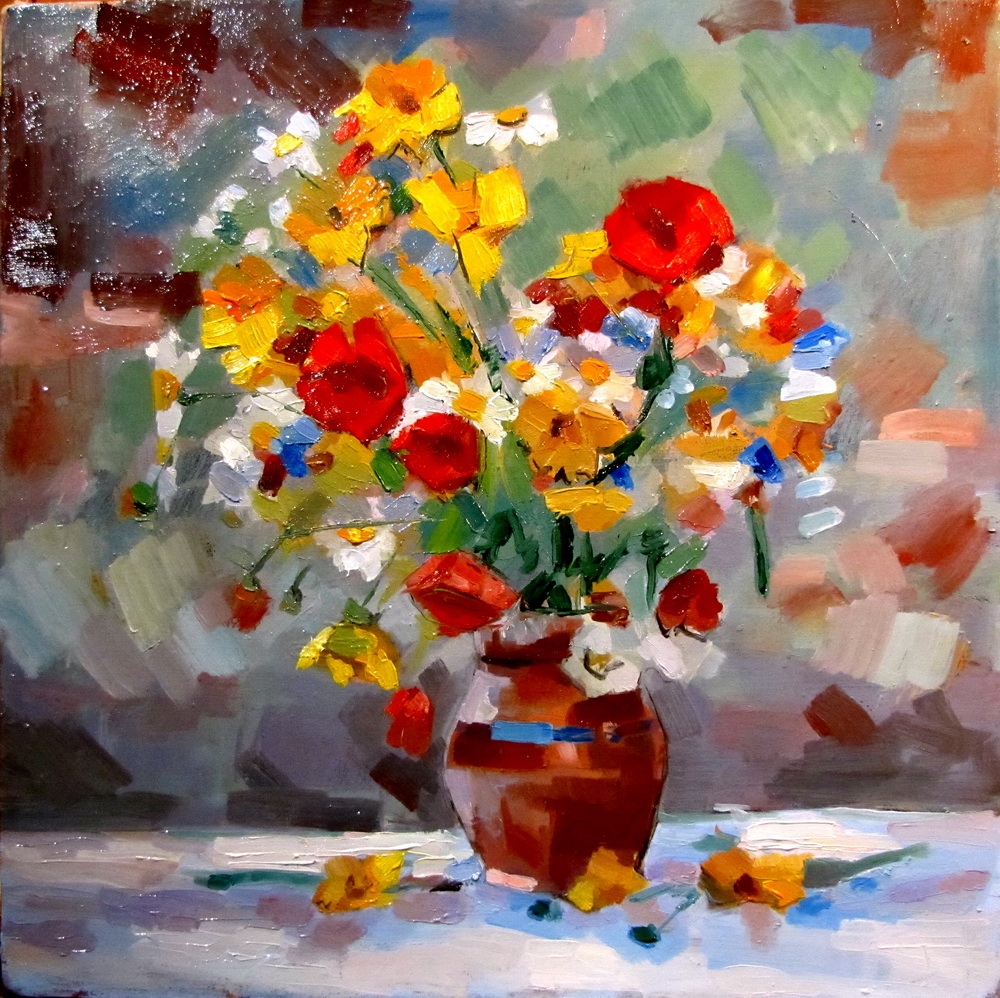 Pinturas lindas com flores