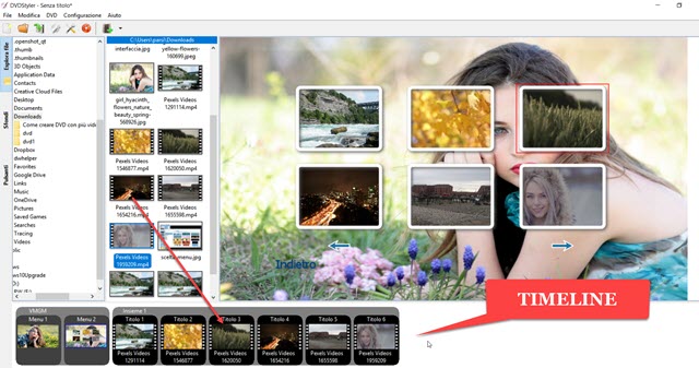 trascinamento-video-timeline trascinamento-video-timeline