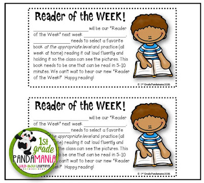 Reader of the Week | 1st Grade Pandamania