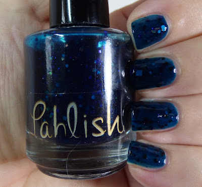 Teal blue glitter jelly
